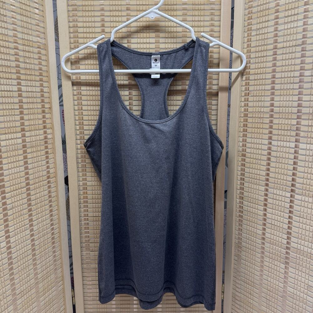 90 Degrees By Reflex Tank Top Women's Medium Gray Athletic Racerback